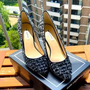 Karl Lagerfeld textured fabric multicolor stiletto